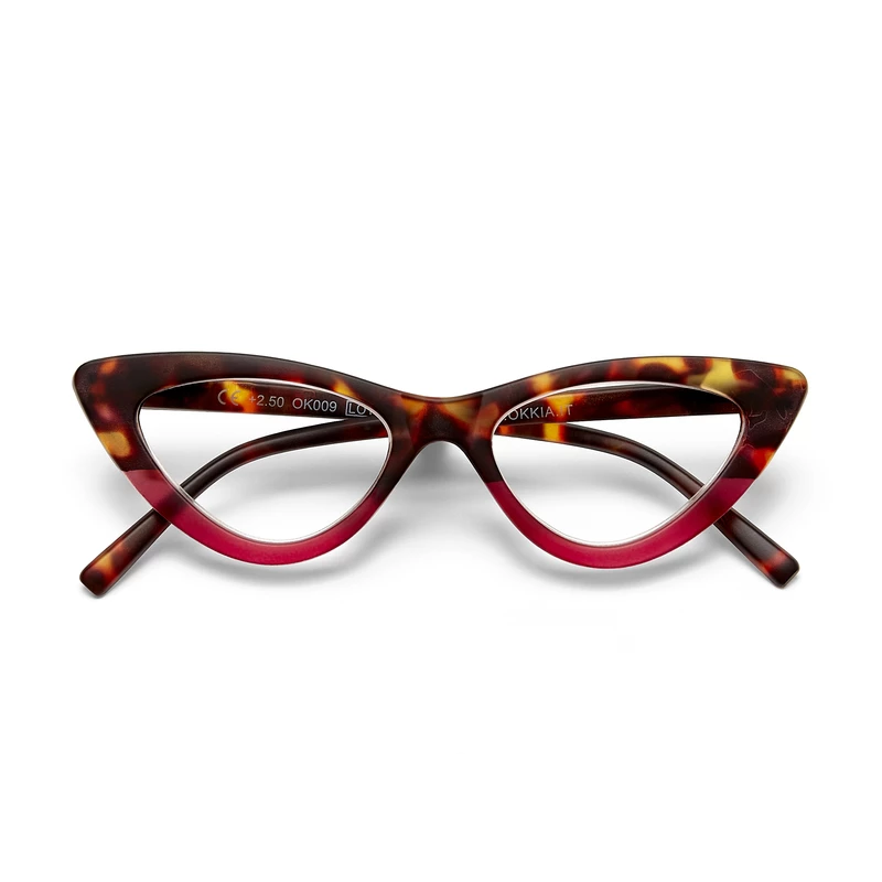 OKKIA Lectura Adriana Small Cat Eye Habana rosa