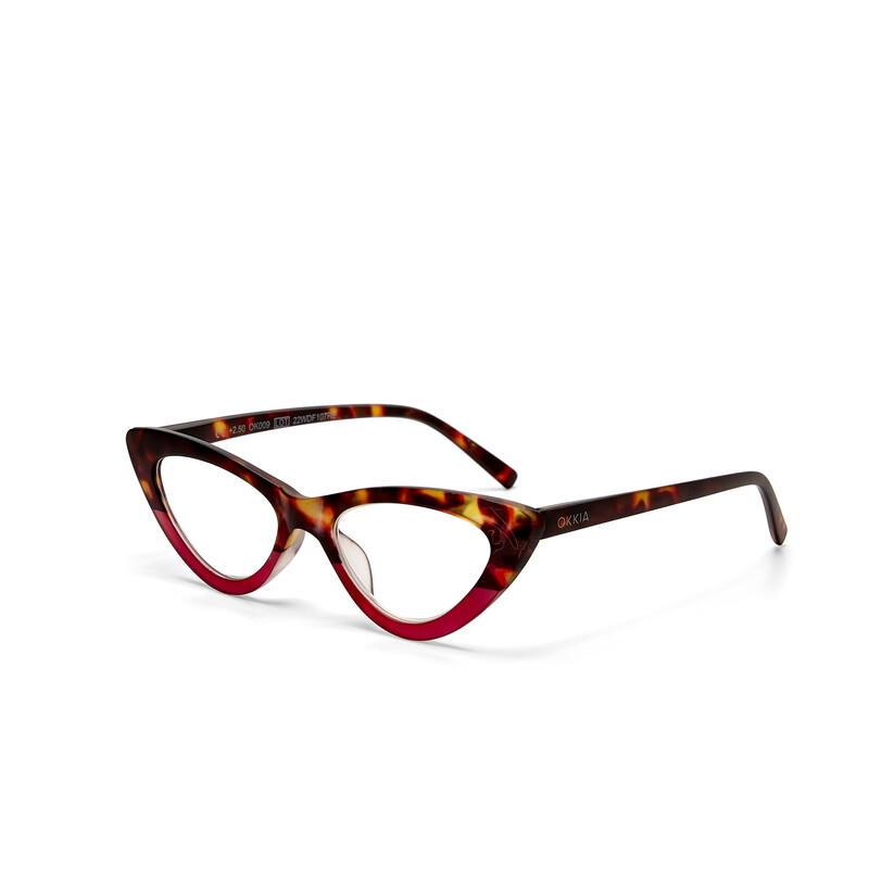 OKKIA Lectura Adriana Small Cat Eye Habana rosa OK009HP-1.00