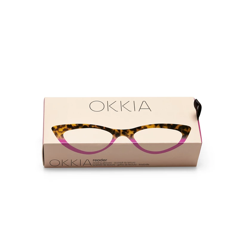 OKKIA Reading Adriana Small Cat Eye Havana pink