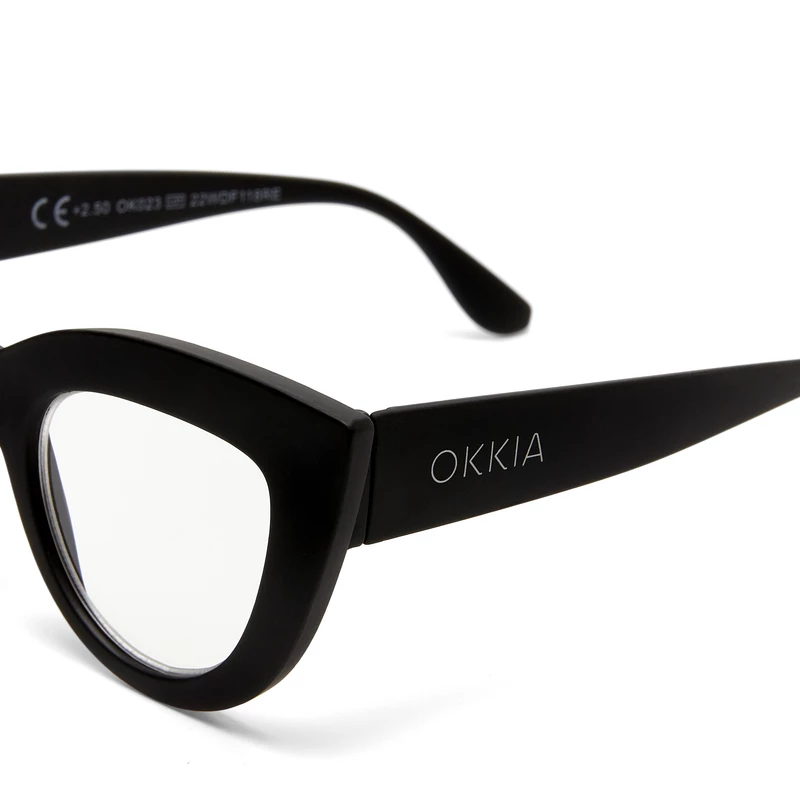 OKKIA Lecture Claudia Big Cat Eye Noir