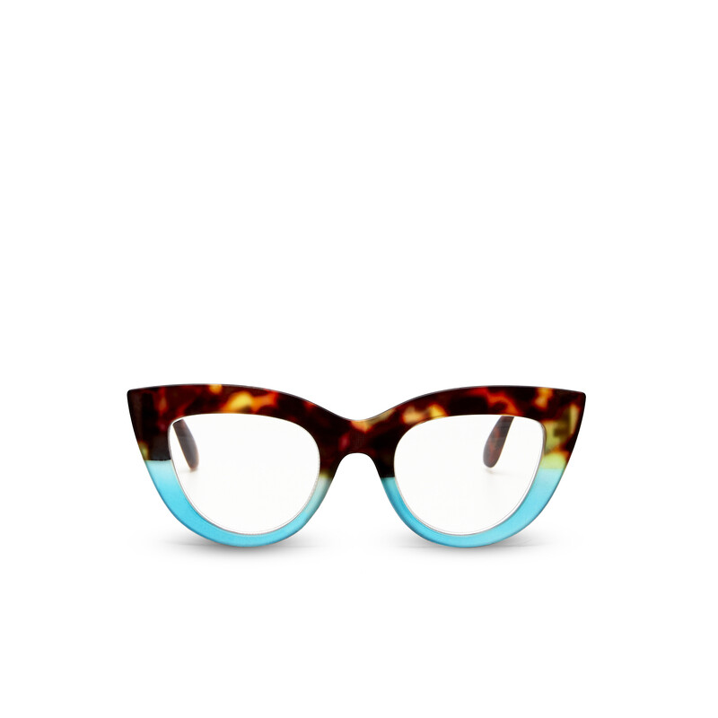 OKKIA Lettura Claudia lettura Big Cat Eye Havana e blue OK023HB-1.00