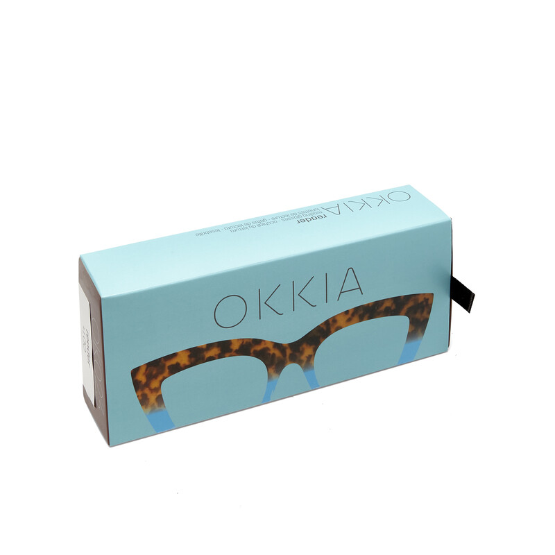 OKKIA Lectura Claudia Big Cat Eye Habana y azul