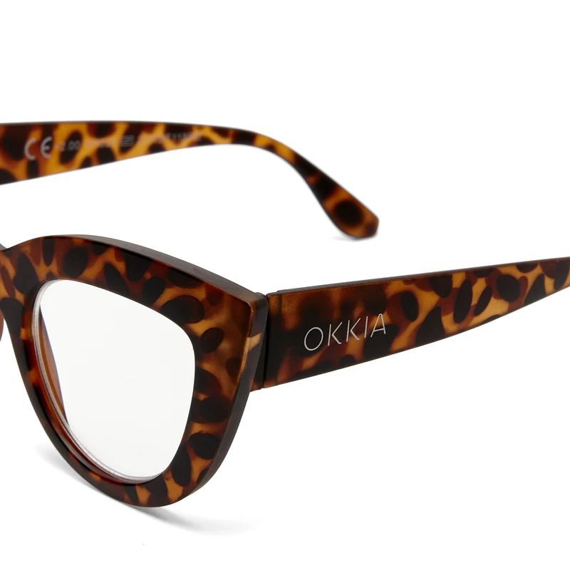 OKKIA Lettura Claudia lettura Big Cat Eye Tartaruga