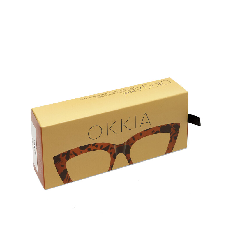 OKKIA Reading Claudia Big Cat Eye Tortoise