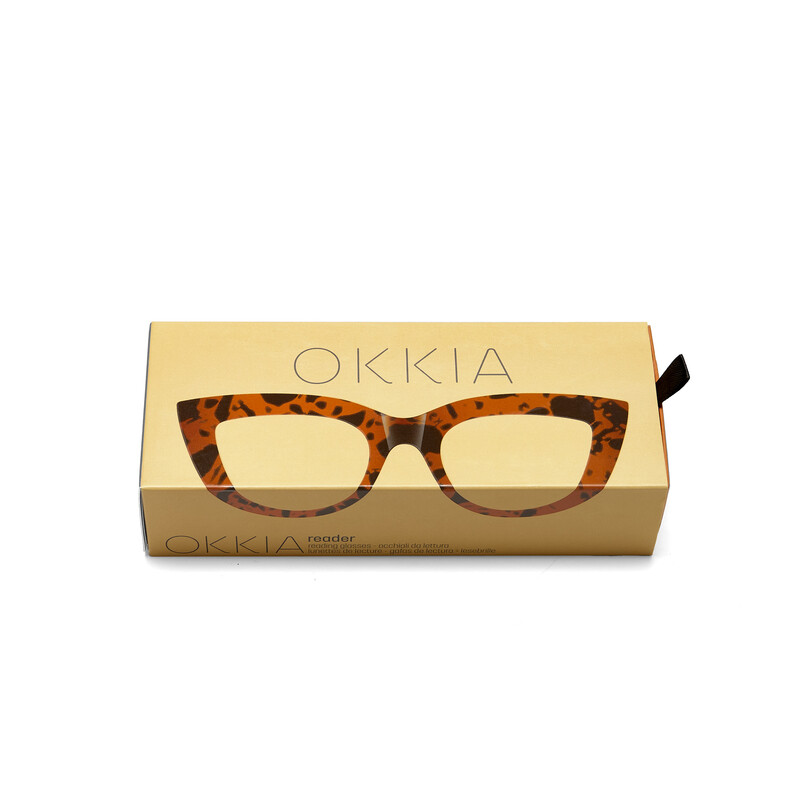 OKKIA Lettura Claudia lettura Big Cat Eye Tartaruga OK023TU-1.00