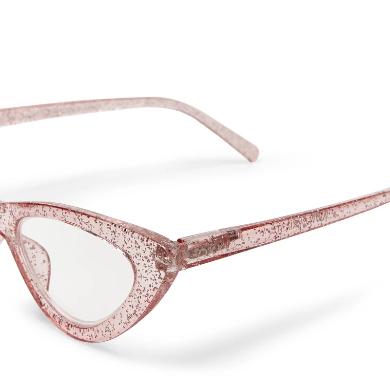 OKKIA Lectura Adriana Small Cat Eye Rosa brillantina