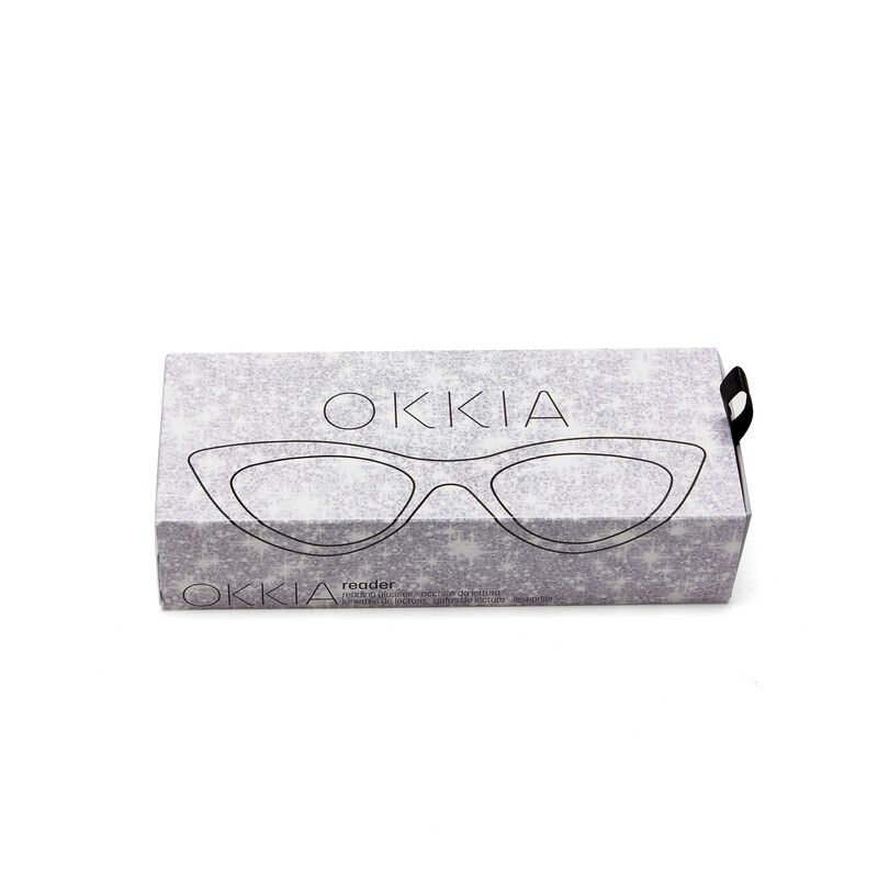 OKKIA Lectura Adriana Small Cat Eye Gris brillantina OK009GT-1.00