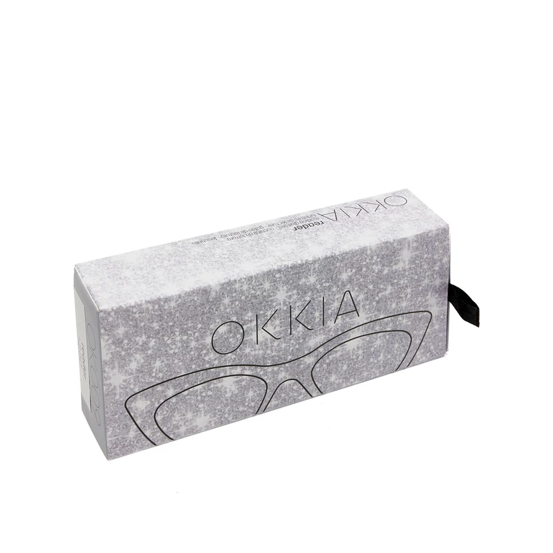 OKKIA Lectura Adriana Small Cat Eye Gris brillantina