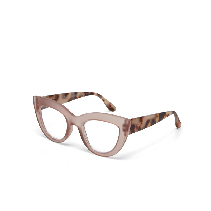 OKKIA Lettura Claudia lettura Big Cat Eye Pink Havana OK023PH-1.00