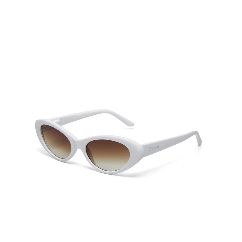 OKKIA Sole Lina Small Cat Eye Optical White