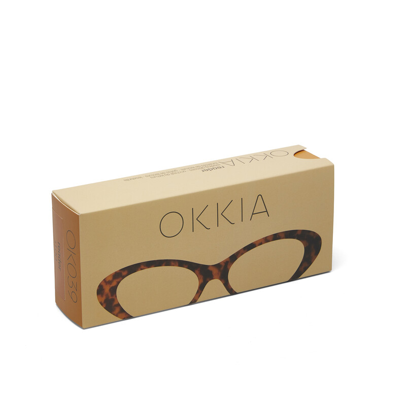 OKKIA Reading Lina Small Cat Eye Classic Havana OK039CH-1.00