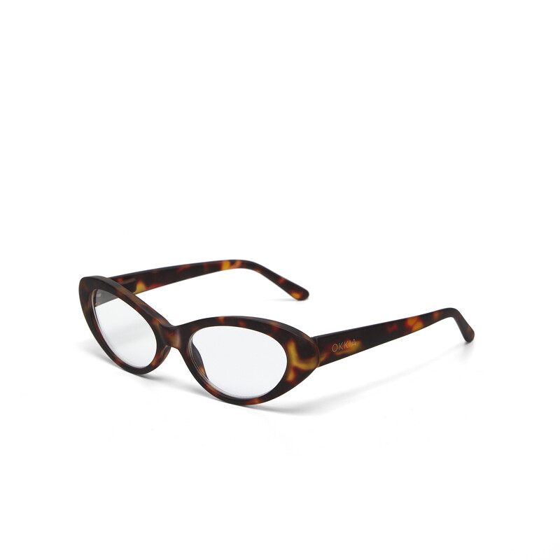 OKKIA Lecture Lina Small Cat Eye Classic Havana OK039CH-1.00