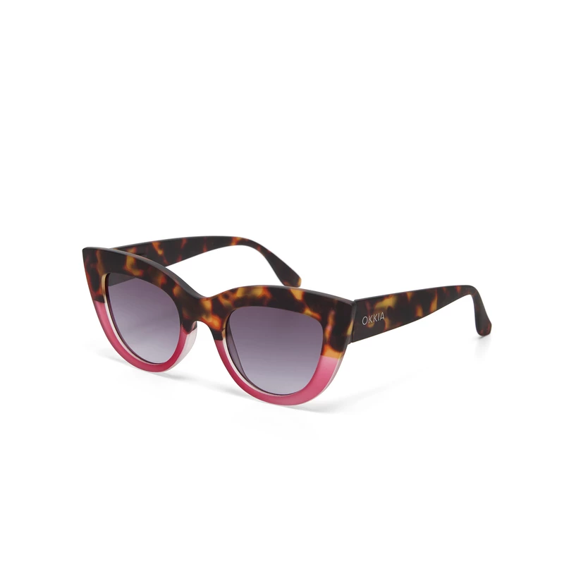 OKKIA Sun Claudia Big Cat Eye Havana pink