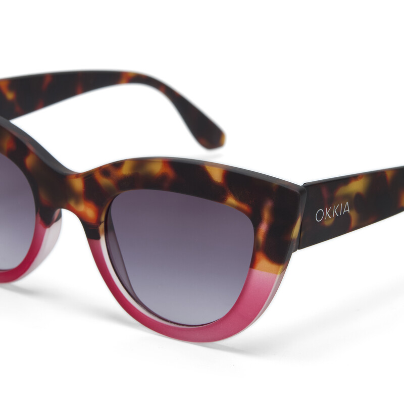 OKKIA Sun Claudia Big Cat Eye Havana pink OK013-HP