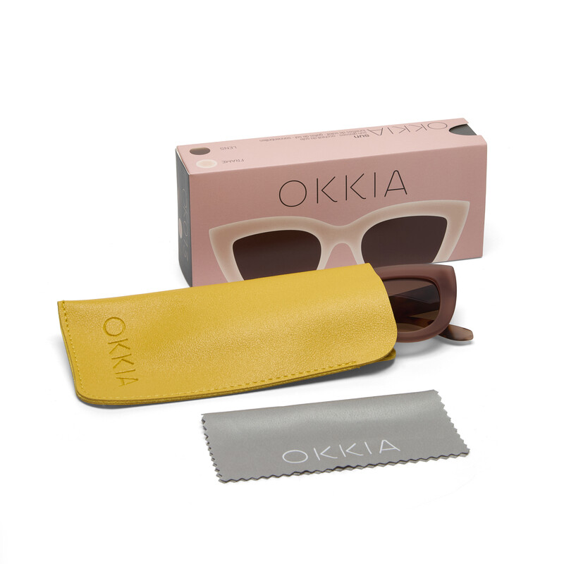 OKKIA Sun Claudia Big Cat Eye Havana pink OK013-HP