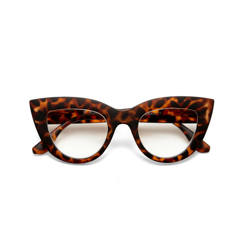 OKKIA Lectura Claudia Big Cat Eye Tortuga