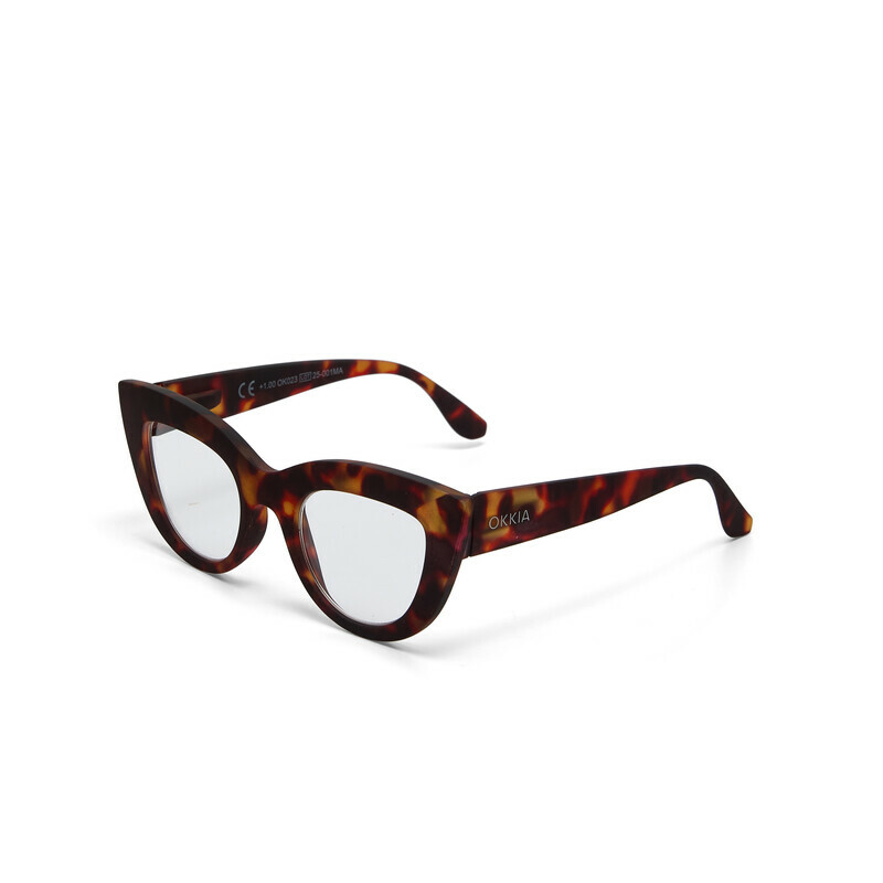 OKKIA Lecture Claudia Big Cat Eye Classic Havana OK023CH-1.00