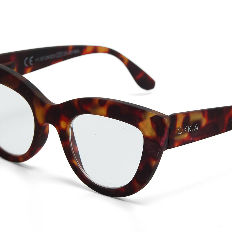 OKKIA Lecture Claudia Big Cat Eye Classic Havana OK023CH-1.00