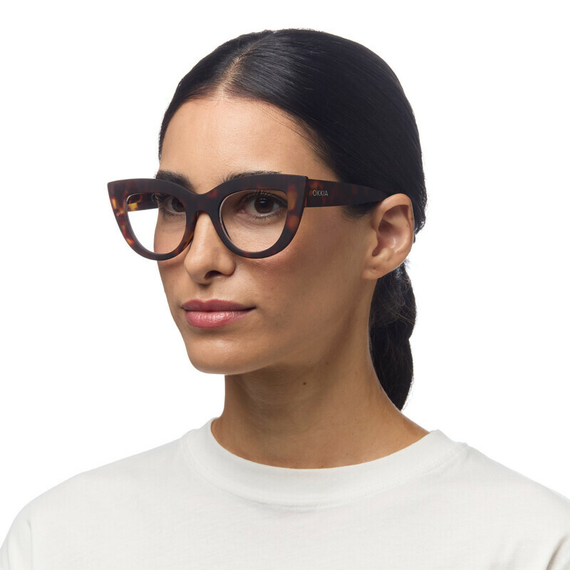 OKKIA Reading Claudia Big Cat Eye Classic Havana OK023CH-1.00