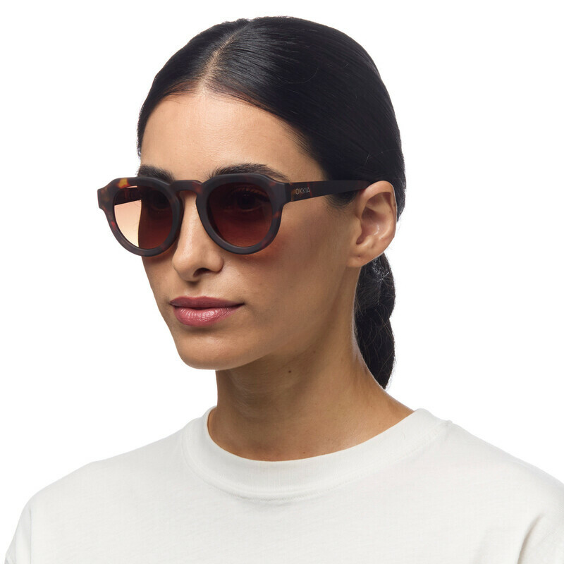 OKKIA Sonnenbrille Zeno Round Klassisches Havanna OK032-CH