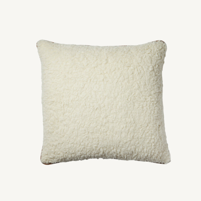 Cojín pequeño de seda y camello