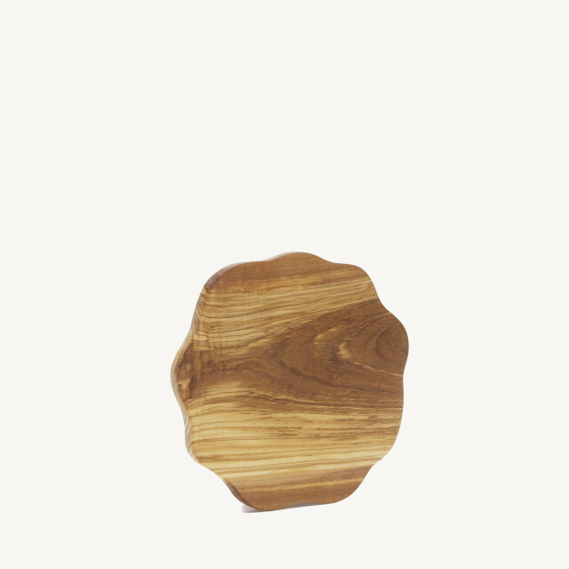 Tabla de cortar redonda de madera de olivo