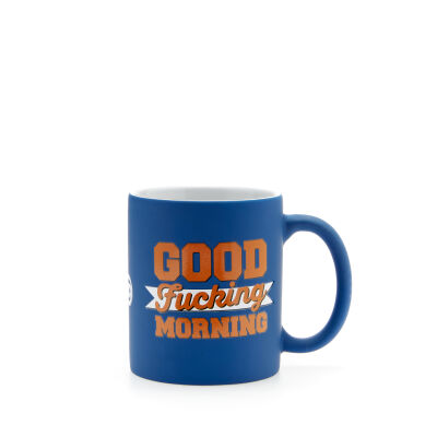 Mug blu GOOD FUKING MORNING
