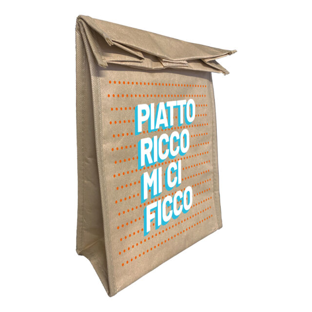 Lunch Bag Sacchetto isotermico - PIATTO RICCO MI CI FICCO
